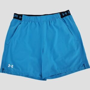 Under Armour Mens M Blue Vanish Woven 6in Shorts Quick Dry Athletic Performance